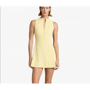 Gigi C Marcella Yellow Tennis Dress Open Back Pickleball Dress Size M